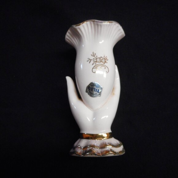 TILSO ... BUD VASE ... CERAMIC BUD VASE, HELD BY A HAND WITH RING AND BRACELET - Picture 6 of 9